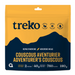 Treko Adventurer's Couscous vegan freeze-dried meal package in orange with blue mountain graphics