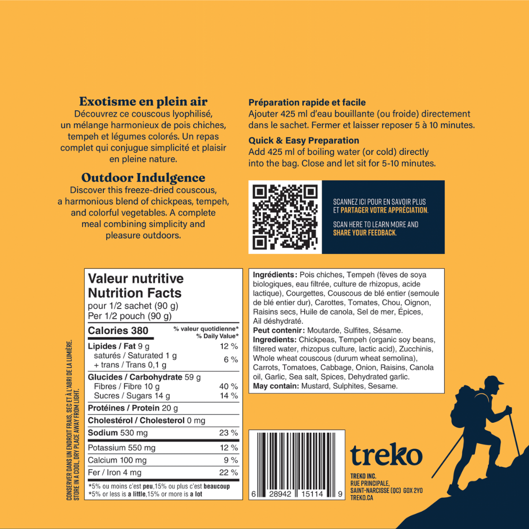 Couscous aventurier - 2 portions par sachet